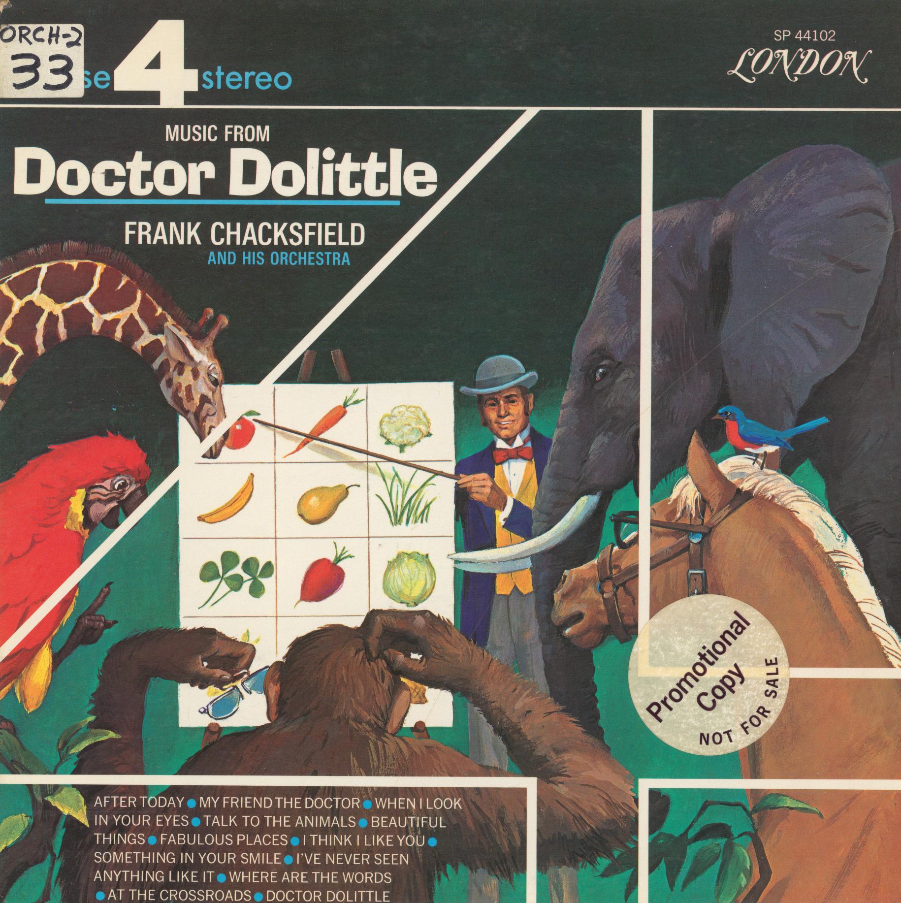 Music From Doctor Dolittle : Frank Chacksfield & His Orchestra : Free  Download, Borrow, and Streaming : Internet Archive